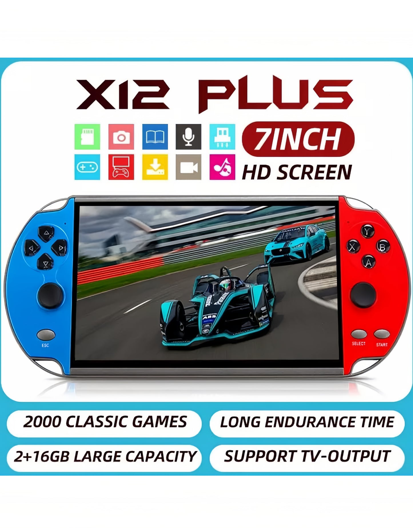 Konzola X12Plus HD-16gb - 10000 igrica